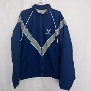 Vintage JWOD Skilcraft Jacket Mens large  Navy Blue U.S Air Force Windbreaker US